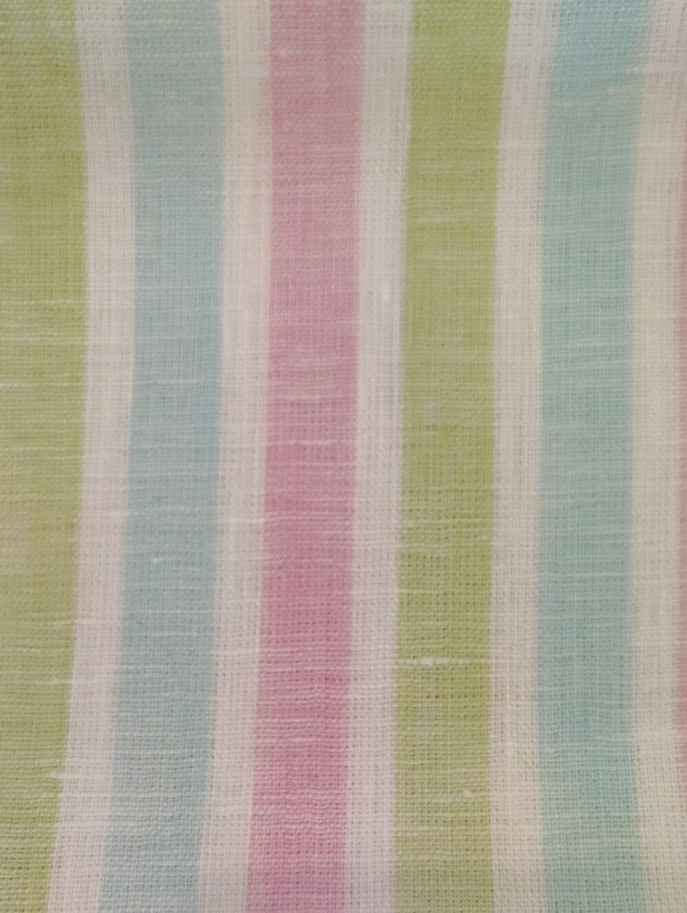 Pastel Stripe 100% linen Table Runner 14 X 60 in